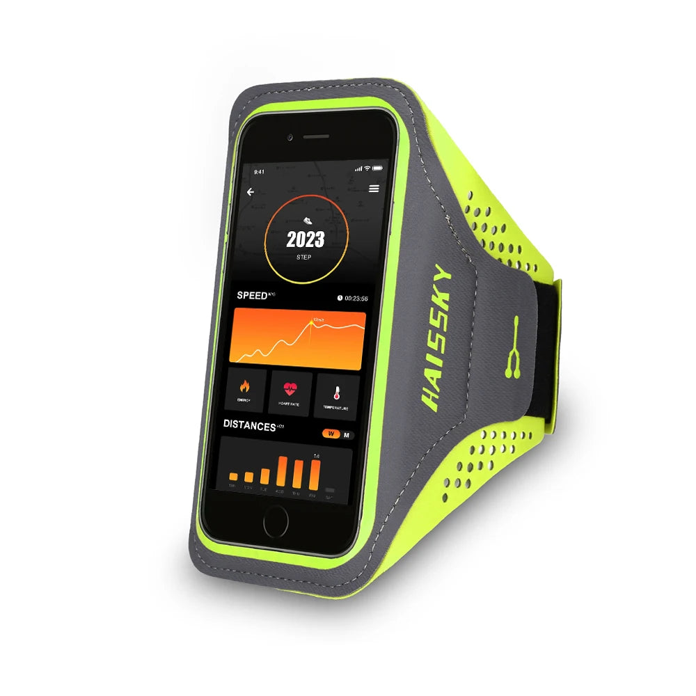 Brassard de sport HAISSKY 5 pouces pour iPhone 13, 12 Mini, 11 Pro, 6, 6s, 7, 8, SE (2022/2020) - Pochette pour le bras et le poignet