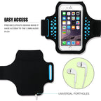 Brassard de sport HAISSKY 5 pouces pour iPhone 13, 12 Mini, 11 Pro, 6, 6s, 7, 8, SE (2022/2020) - Pochette pour le bras et le poignet
