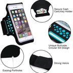 Brassard de sport HAISSKY 5 pouces pour iPhone 13, 12 Mini, 11 Pro, 6, 6s, 7, 8, SE (2022/2020) - Pochette pour le bras et le poignet