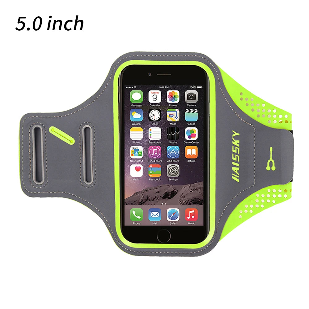 Brassard de sport HAISSKY 5 pouces pour iPhone 13, 12 Mini, 11 Pro, 6, 6s, 7, 8, SE (2022/2020) - Pochette pour le bras et le poignet