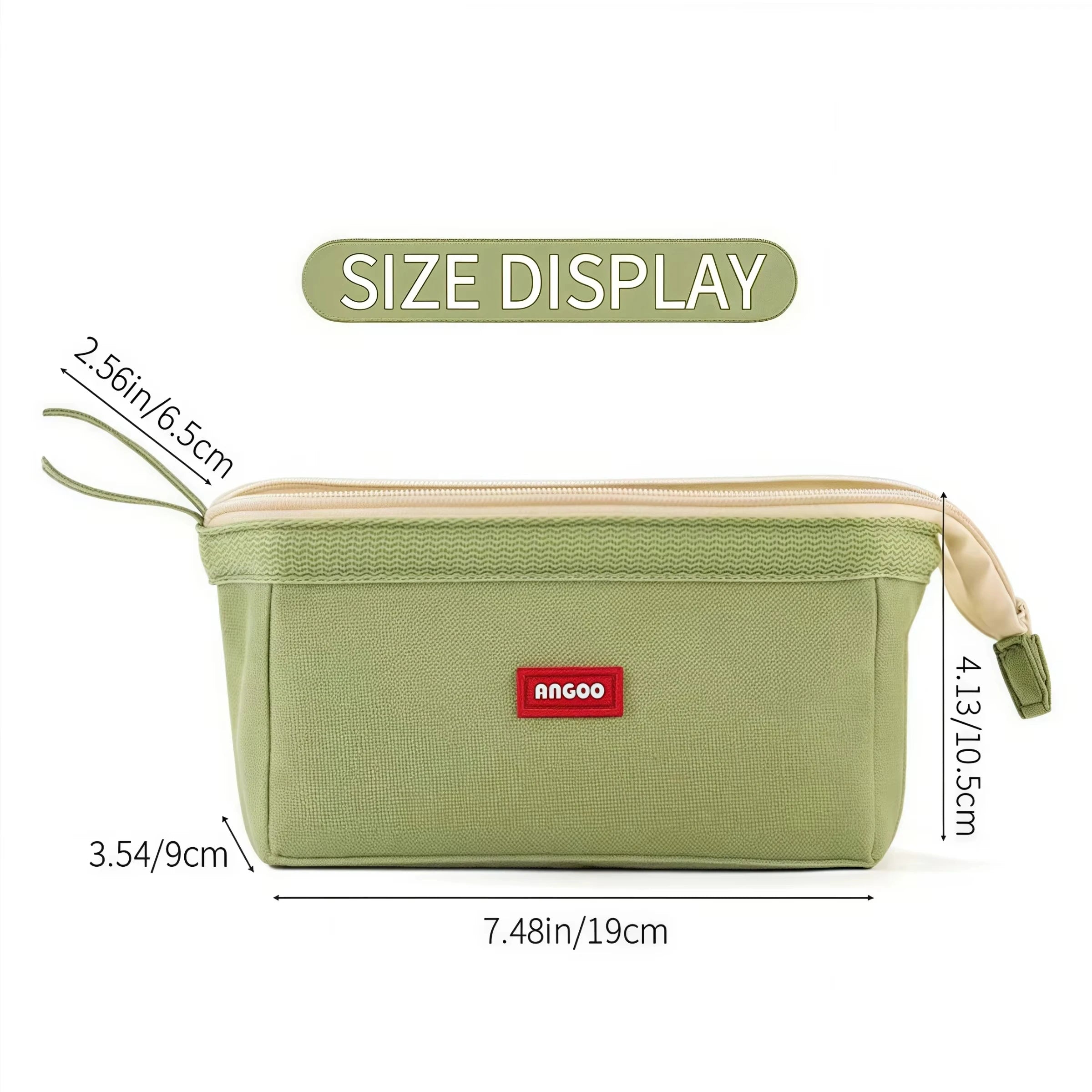 Trousse grande capacité avec porte-stylo et étiquette, rangement minimaliste pour fournitures scolaires, sac de rangement créatif pour fournitures scolaires