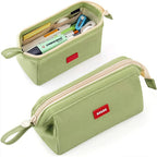 Trousse grande capacité avec porte-stylo et étiquette, rangement minimaliste pour fournitures scolaires, sac de rangement créatif pour fournitures scolaires
