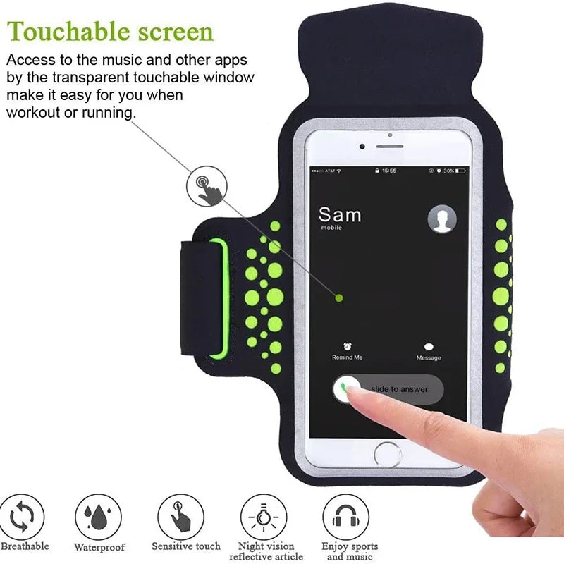 Brassard de sport HAISSKY 5 pouces pour iPhone 13, 12 Mini, 11 Pro, 6, 6s, 7, 8, SE (2022/2020) - Pochette pour le bras et le poignet