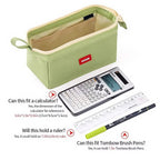 Trousse grande capacité avec porte-stylo et étiquette, rangement minimaliste pour fournitures scolaires, sac de rangement créatif pour fournitures scolaires